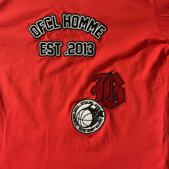 BoohooMan Basketball Embroidered Red Graphic Tee - Picture 4 of 9